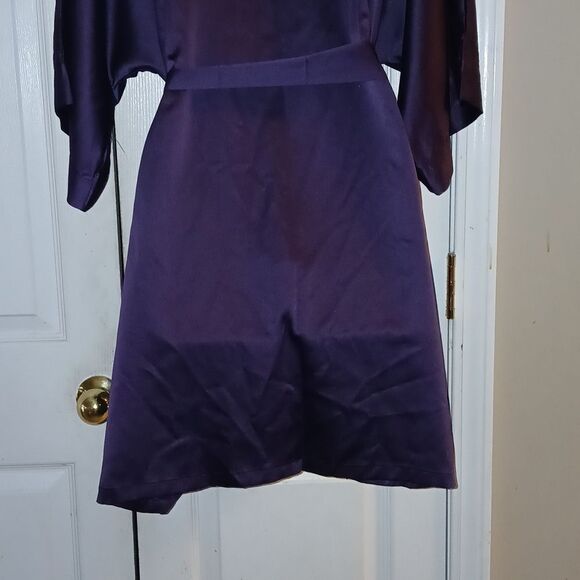 Deep eggplant purple sexy honeymoon lingerie robe  Sz L/XL NWT - Picture 5 of 7